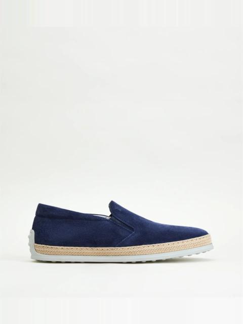 SLIP-ON SHOES IN SUEDE - BLUE