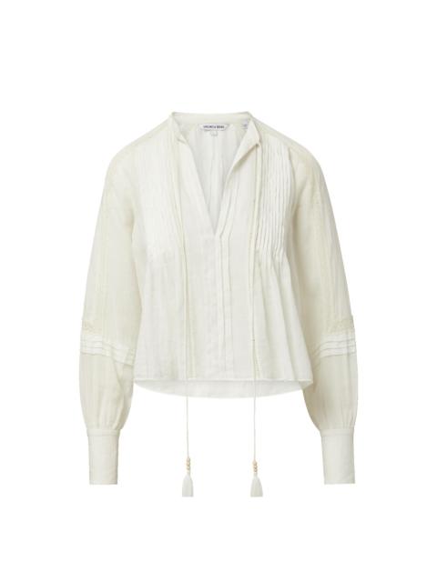 VERONICA BEARD SAWYER SELF-TIE BLOUSE
