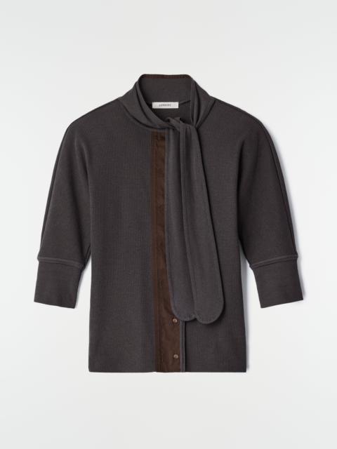 Lemaire ASCOT T-SHIRT IN LINEN AND COTTON RIBBED JERSEY
