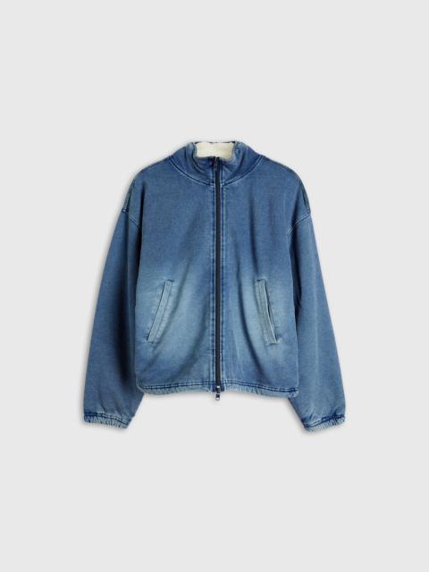 Diesel SWEAT JACKET WITH DENIM EFFECT