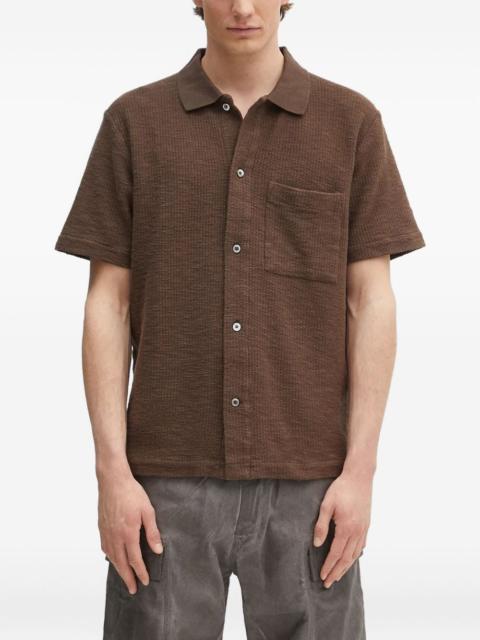 NORSE PROJECTS textured-weave short-sleeve shirt