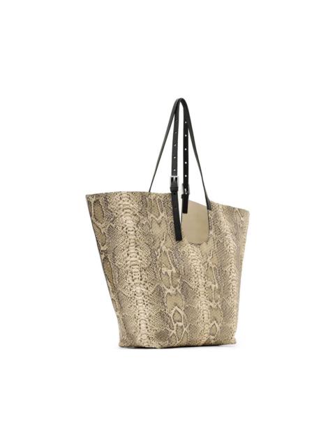ALLSAINTS Ara snakeskin buckle tote bag