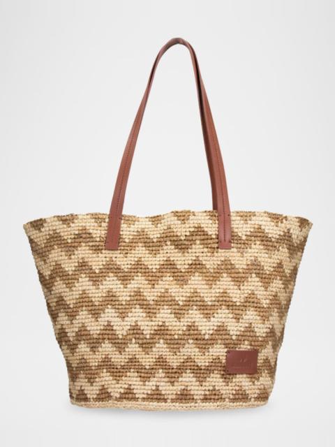 Missoni Chevron Raffia Tote Bag