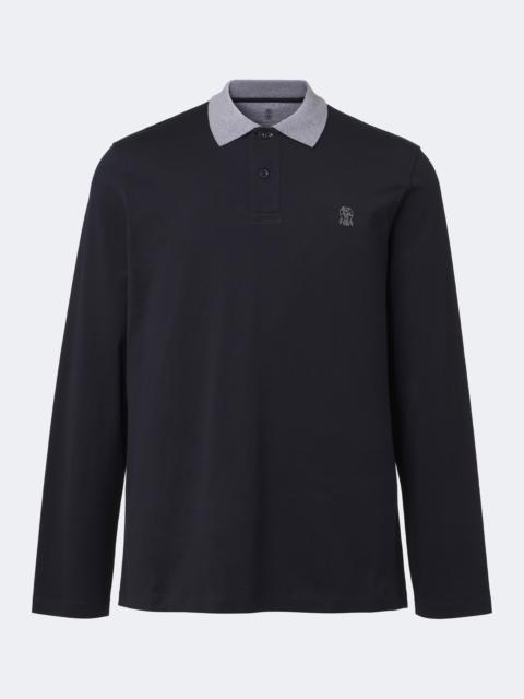 Brunello Cucinelli Logo cotton jersey polo shirt