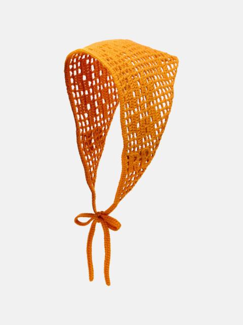 RUSLAN BAGINSKIY Crochet cotton scarf