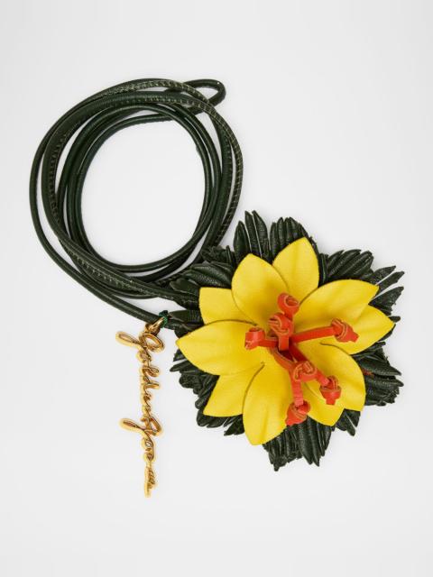 Golden Goose Leather Flower Bag Charm
