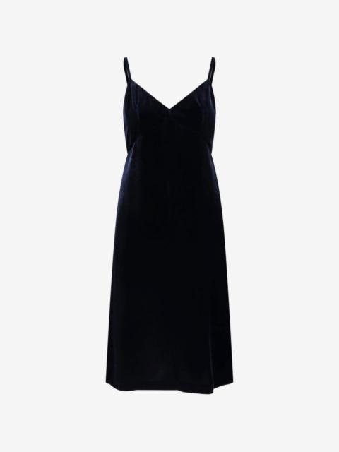 Aspesi velvet spaghetti-strap midi dress