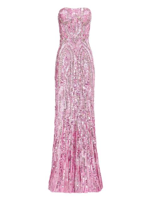 JENNY PACKHAM sequin-embellished strapless euphoria dress