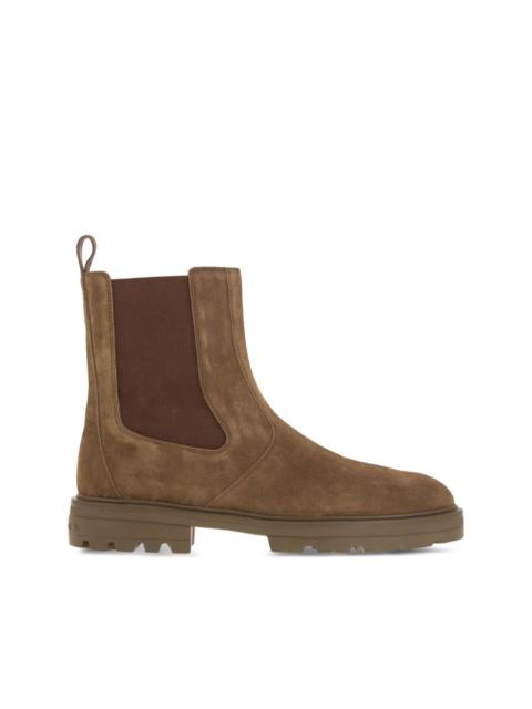 HOGAN 50mm H673 elasticated suede chelsea boots
