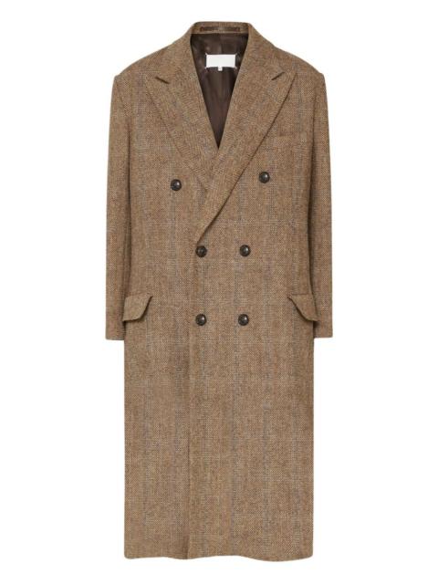 Maison Margiela herringbone double-breasted coat