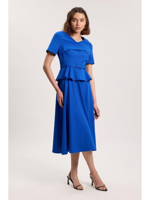 KAREN MILLEN Structured Tailored Belted Midi Dress