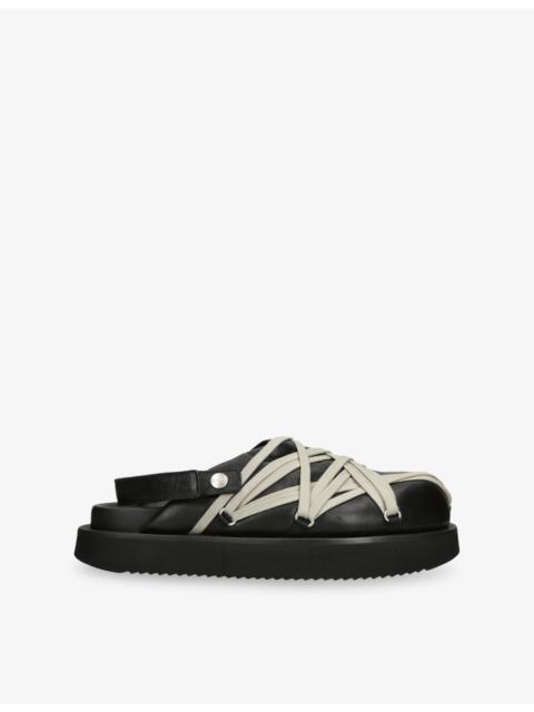 Rick Owens Megalace Leather Mules
