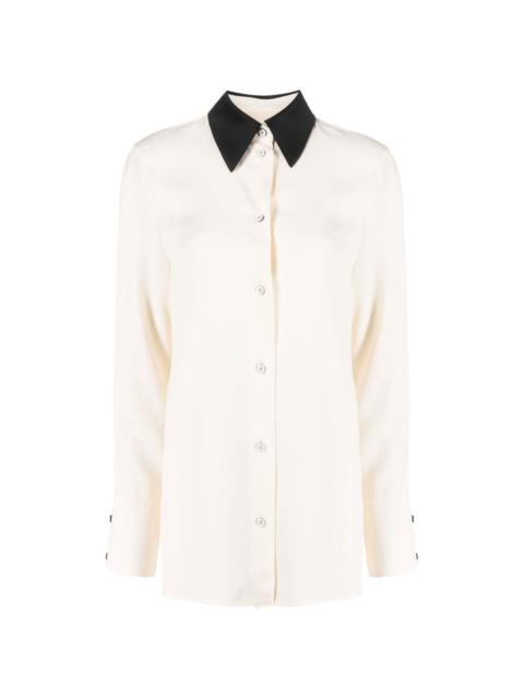 two-tone long-sleeve shirt