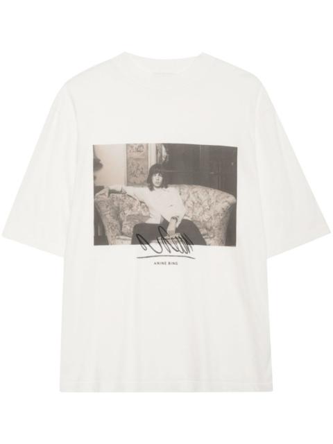 ANINE BING graphic-print organic cotton t-shirt