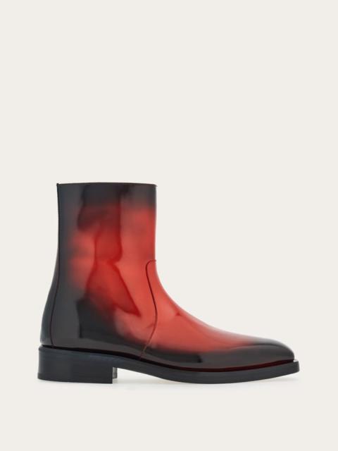 FERRAGAMO DUAL TONE ANKLE BOOT