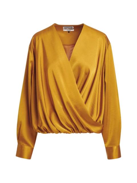 ESSENTIEL ANTWERP wrap-style long-sleeve blouse