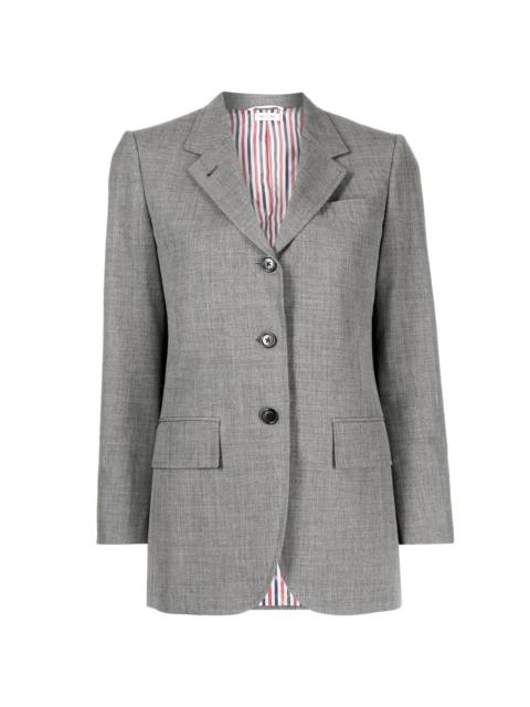 embossed buttons single-breasted blazer