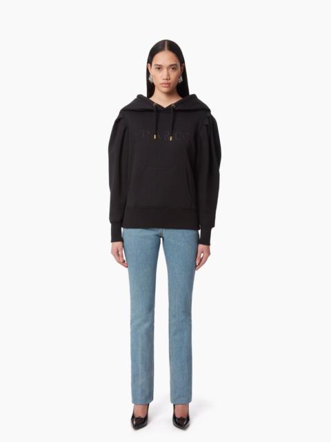 NINA RICCI HOODIE WITH PLEATED SLEEVES