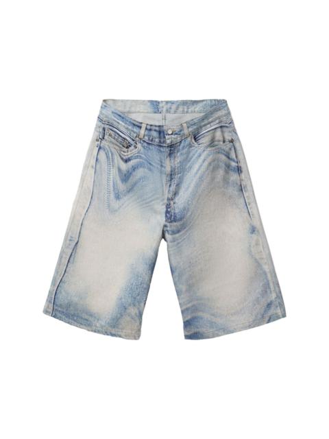CAMPERLAB swirl-print denim shorts