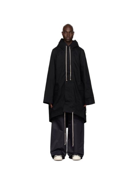 Rick Owens DRKSHDW Black Hooded Denim Coat