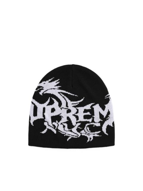 Supreme x Art Dealer Dragon logo-jacquard beanie hat