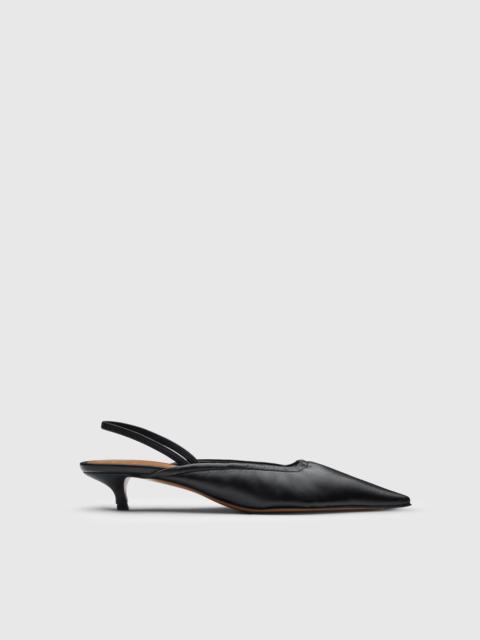 ATP ATELIER Lana Black Shiny Nappa Slingbacks