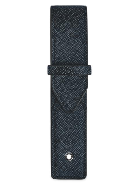 Montblanc Men's Sartorial Embossed Leather Pen Pouch - Blue