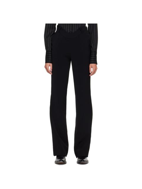 Jean Paul Gaultier Black 'The Black Curved Tailored' Trousers