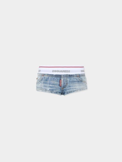 DSQUARED2 LIGHT UNDLE JEAN HOT PANTS