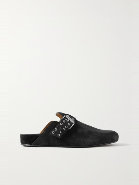 Mirvin buckled suede slippers