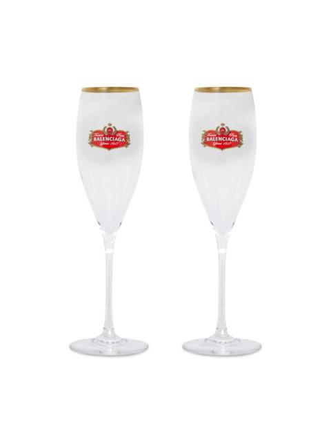 BALENCIAGA Champagne Glasses Gold in Crystal