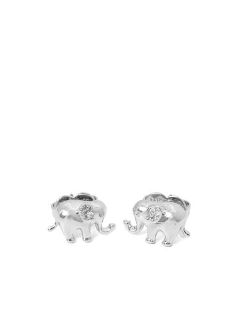 kate spade crystal-embellished elephant-shape earrings