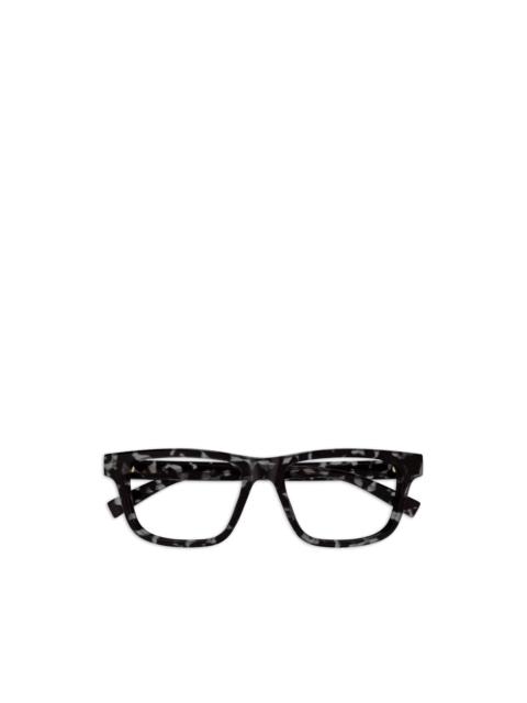 GUCCI havana rectangle frame glasses