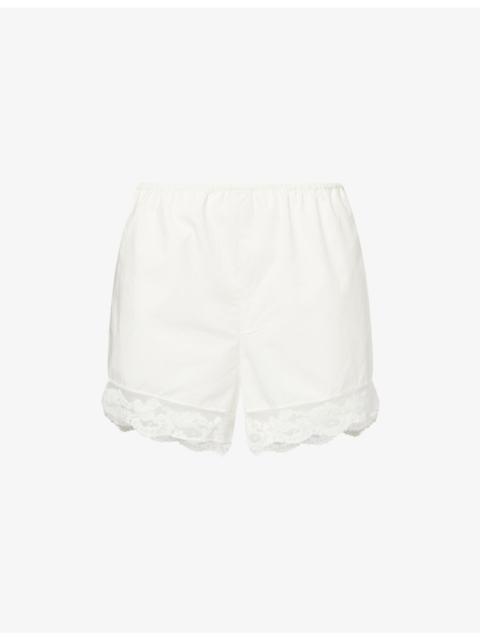 FAITHFULL Cristina Lace-Trim Cotton Shorts