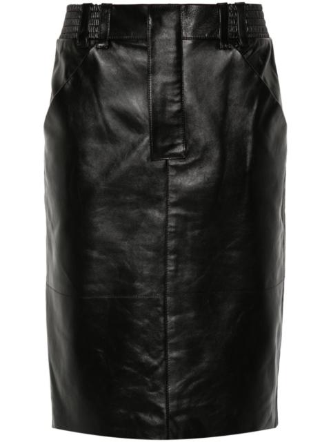 SAINT LAURENT leather pencil skirt