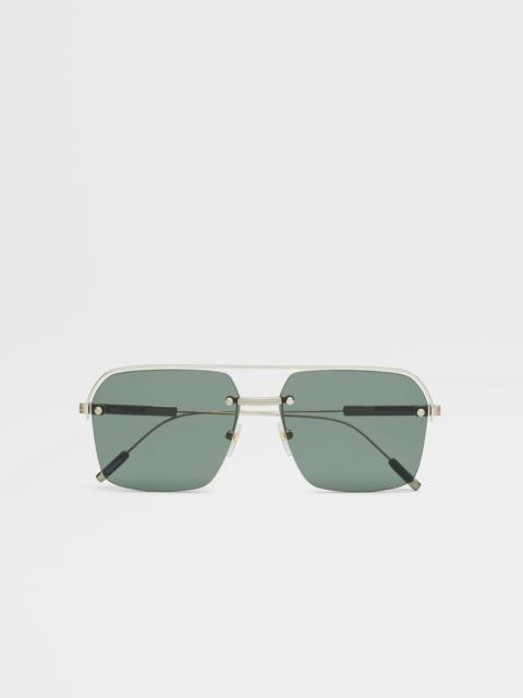 ZEGNA PALE GOLD METAL SUNGLASSES