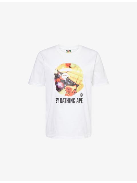 A BATHING APE® Fruit-Print Round-Neck Cotton-Jersey T-Shirt