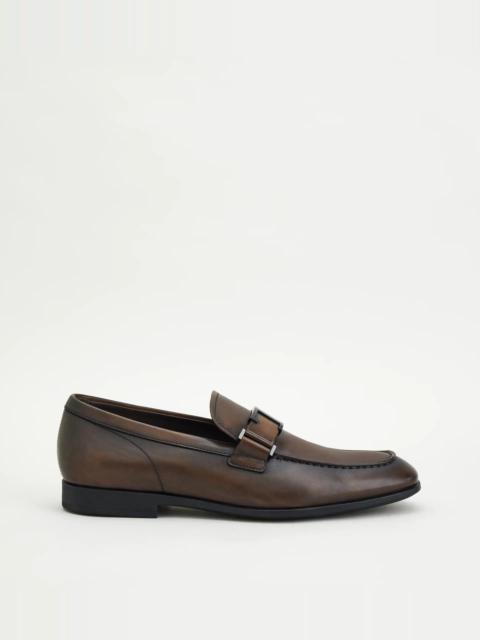 TIMELESS LOAFERS IN LEATHER - BROWN
