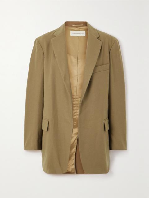 Dries Van Noten Wool-blend twill blazer Camel