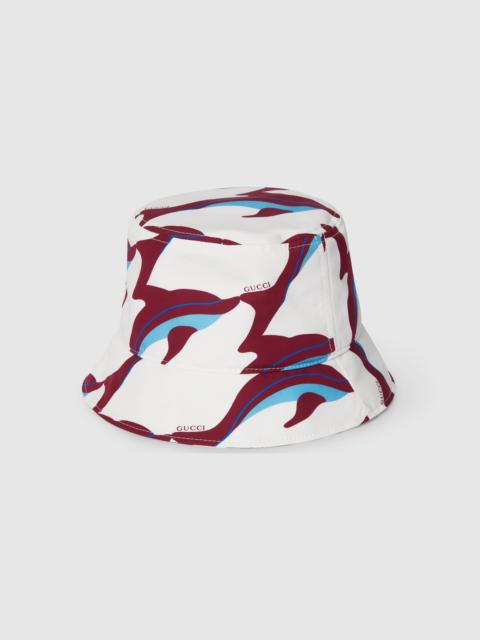 GUCCI Printed cotton canvas bucket hat