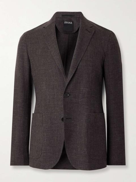 Cashmere and Linen-Blend Blazer