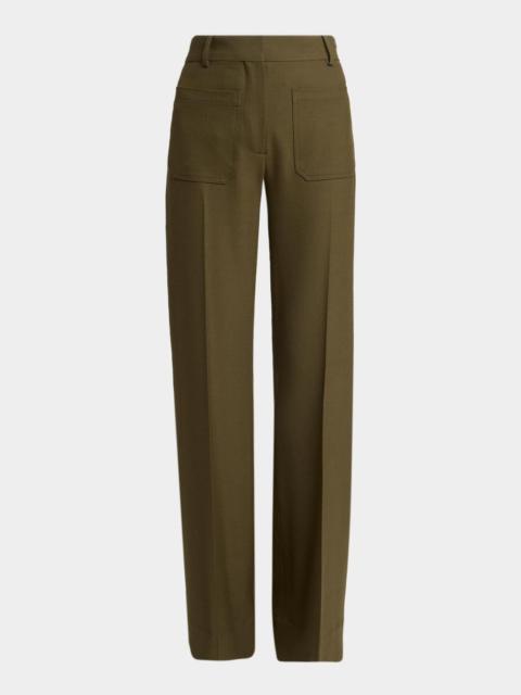 Victoria Beckham Alina Patch Pocket Wide-Leg Trousers