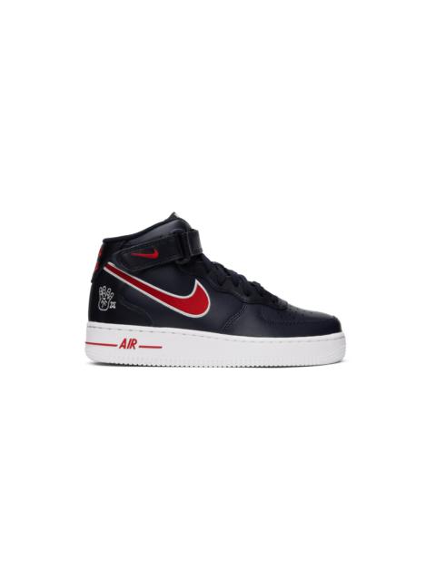 Nike Navy Air Force 1 '07 Mid Sneakers
