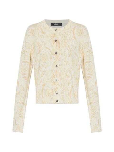 VERSACE patterned buttoned cardigan