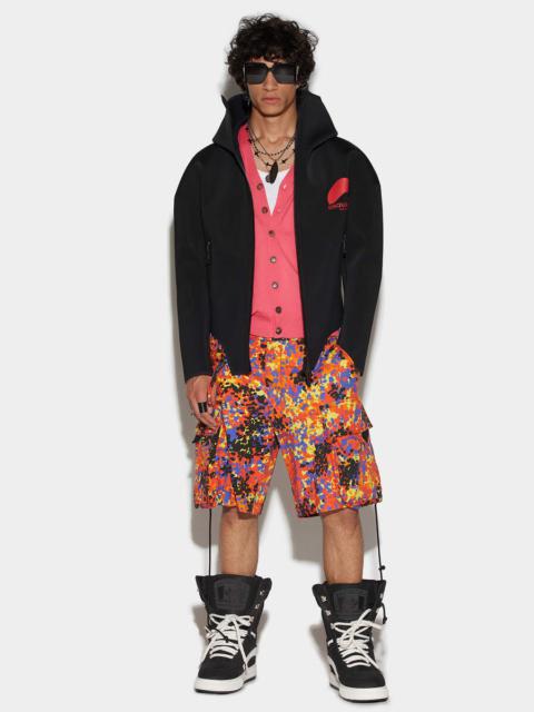 DSQUARED2 GOTH CAMO BIG ELASTIC SHORTS
