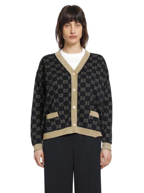 GUCCI Gg Cotton Lamé Cardigan