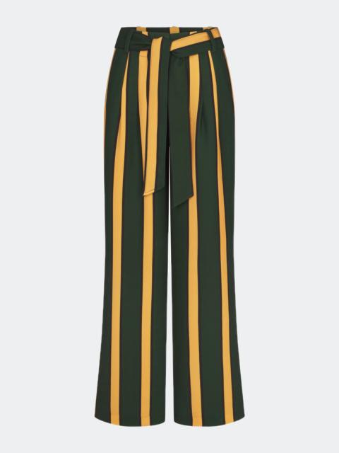 SIMONMILLER Alto Crepe Pant in Fern/Mustard Stripe