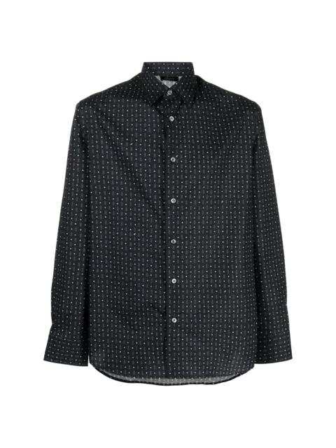 polka dot-print cotton shirt