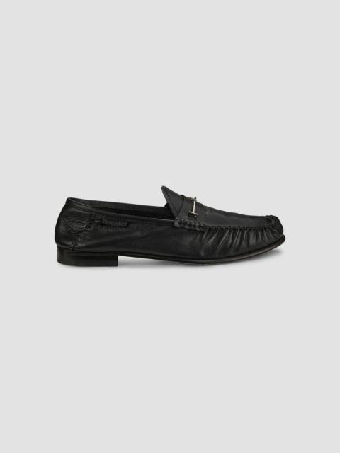 TOM FORD Men's Double T Hardware Leather Loafers - Black