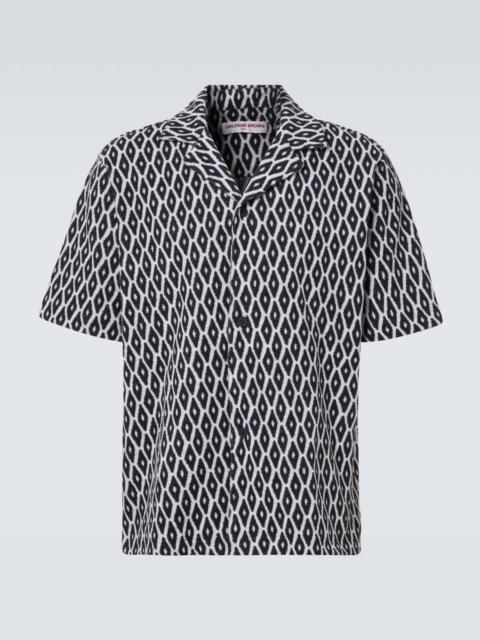 ORLEBAR BROWN Printed cotton-blend terry shirt